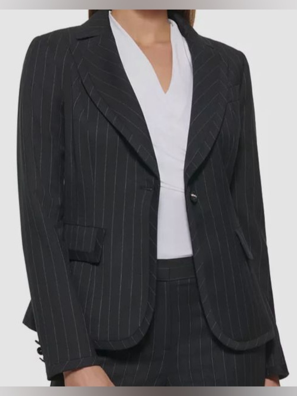 Black Pinstripe Blazer